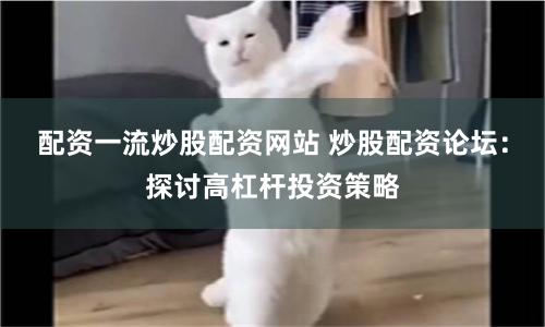 配资一流炒股配资网站 炒股配资论坛：探讨高杠杆投资策略